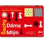 DINO DŘEVO Hra Šachy, Dáma, Mlýn 3v1 *SPOLEČENSKÉ HRY*