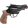Dětská policejní kapslovka revolver Gold collection černý kovový 12 ran na kapsle