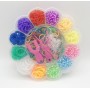 UDĚLEJ SI NÁRAMEK Gumičky LOOM BANDS 900ks set s doplňky květina