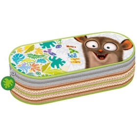 Penál oválný Hey 22x10cm dětské školní pouzdro s rozvrhem hodin