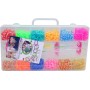 UDĚLEJ SI NÁRAMEK Gumičky LOOM BANDS 1400ks set s doplňky mix barev