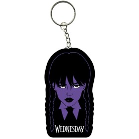 Klíčenka Wednesday hlava přívěsek na klíče s kovovým kroužkem