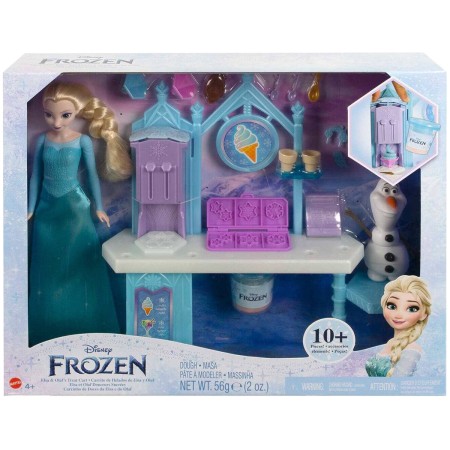 MATTEL Frozen Zmrzlinový stánek s Elsou a Olafem herní set s modelínou
