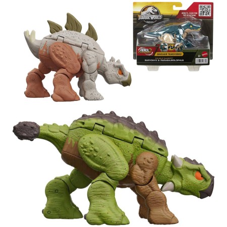 MATTEL Jurassic World dinosaurus pravěký ještěr s transformací 4 druhy plast