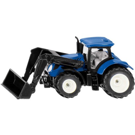 SIKU Traktor New Holland s čelním nakladačem modrý model kov 1396