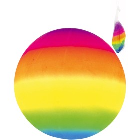 Míč duhový nafukovací gumový balónek 23cm v síťce