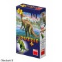 DINO Puzzle 60 dílků Dinosauři 6 druhů + figurka dinosaura