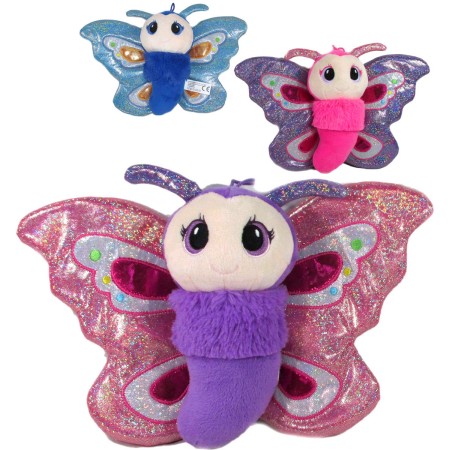 PLYŠ Motýlek baby třpytivý 20cm 3 barvy *PLYŠOVÉ HRAČKY*