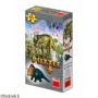 DINO Puzzle 60 dílků Dinosauři 6 druhů + figurka dinosaura