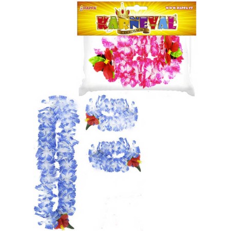 KARNEVAL Sada Hawaii náhrdelník + 2 náramky 2 barvy KARNEVALOVÝ DOPLNĚK