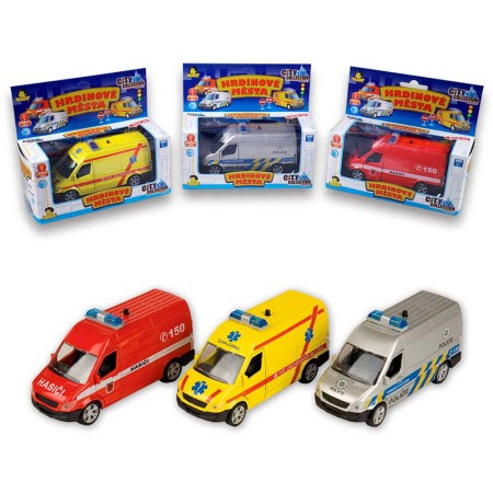 Auto City Collection záchranné složky Světlo Zvuk 3 druhy kov