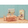 Sylvanian Families jídelna stůl s židlemi a kredencí nábytek doplněk k herním sadám