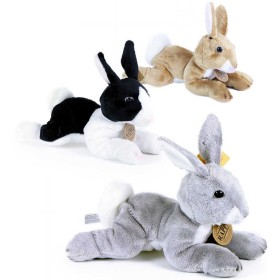 PLYŠ Králík 18cm ležící 3 druhy *PLYŠOVÉ HRAČKY*
