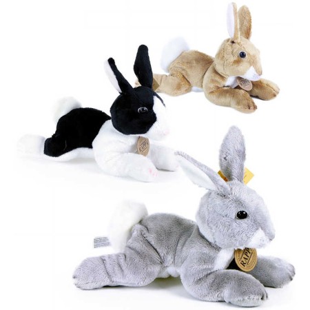 PLYŠ Králík 18cm ležící 3 druhy *PLYŠOVÉ HRAČKY*