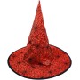 KARNEVAL Klobouk červený čaroděj dospělý špičatý KARNEVALOVÝ DOPLNĚK