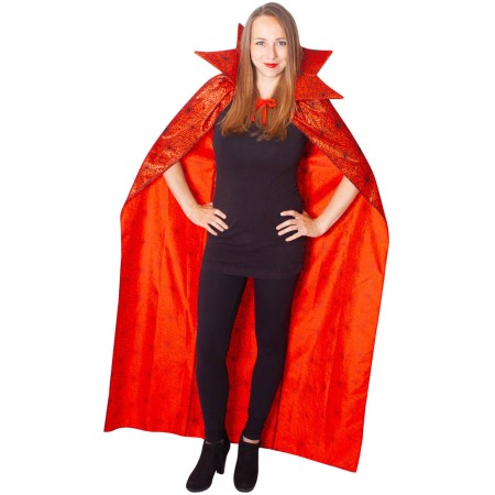 KARNEVAL Šaty plášť červený pavučina dospělý *KOSTÝM*