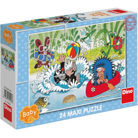 DINO Puzzle baby maxi 24 dílků Krtek ve vodě (Krteček) 66x47cm skládačka