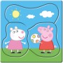 DINO Baby puzzle 12 dílků Peppa Pig Rodina 18x18cm skládačka 3v1 velké dílky