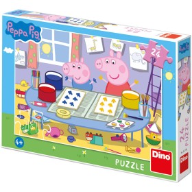 DINO Puzzle Peppa Pig Výtvarník 24 dílků 26x18cm skládačka