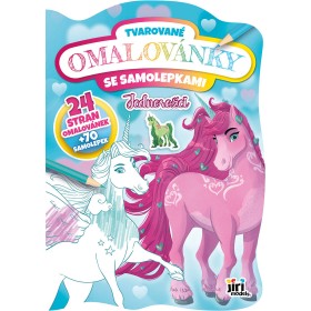 JIRI MODELS Omalovánky tvarované + samolepky Jednorožci