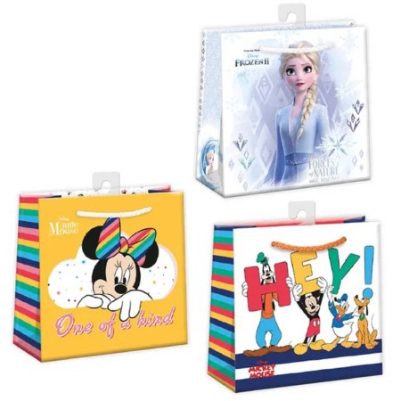 Taška dárková Frozen 2 / Minnie / Mickey Mouse 16x16cm papírová 3 druhy