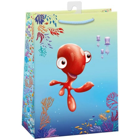 Taška dárková zvířátka moře 34x48cm papírová