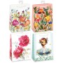Taška dárková květiny 23x32cm papírová 4 druhy