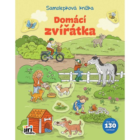 JIRI MODELS Samolepková knížka Domácí zvířátka 130 samolepek