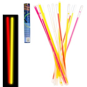 Tyčinky barevné párty dekorace svítící ve tmě 20cm set 50ks se spojkami v tubě