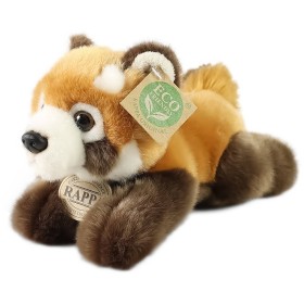 PLYŠ Medvídek panda červená 20cm ležící Eco-Friendly *PLYŠOVÉ HRAČKY*