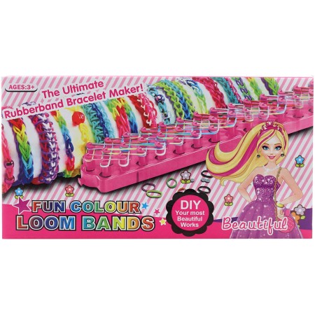 UDĚLEJ SI NÁRAMEK Gumičky LOOM BANDS 300ks + tkalcovský stav s doplňky