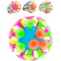 Míček s přísavkami měkký balónek 4 barvy plast