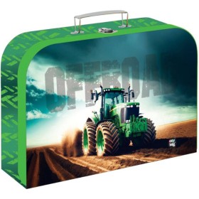 Kufřík dětský školní kartonový Traktor 34x23x10cm lamino