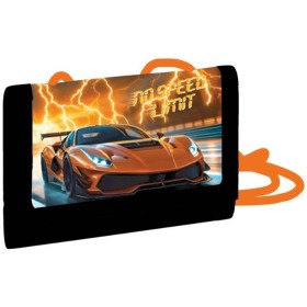 Peněženka dětská auto rozkládací textilní na suchý zip