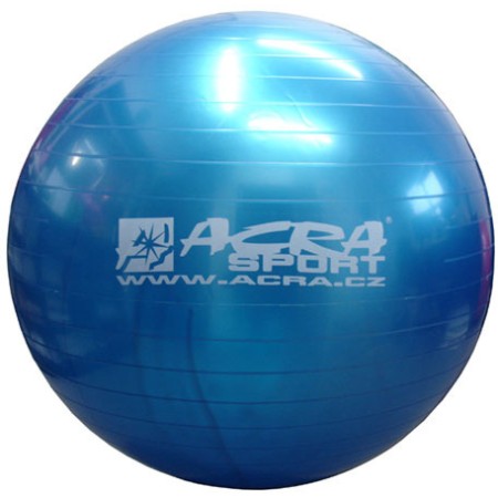 ACRA Míč overball 650mm modrý fitness gymball rehabilitační do 130kg