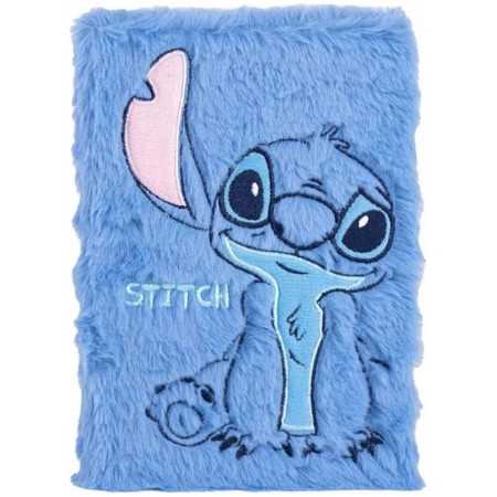 PLYŠ Zápisník Lilo & Stitch modrý holčičí A5 90 listů čistý papír