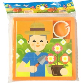 Hra hlavolam dětská přesouvačka zahradník 8x8cm plast v sáčku