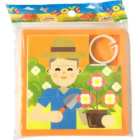 Hra hlavolam dětská přesouvačka zahradník 8x8cm plast v sáčku