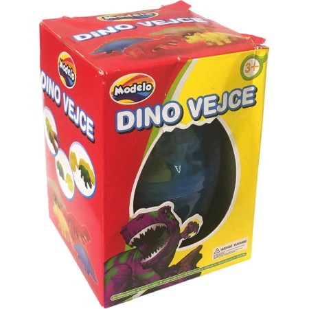 MAC TOYS Modelína ve vejci kreativní set se 2 tvořítky na výrobu dinosaurů