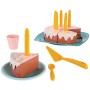 ECOIFFIER Narozeninový dort baby set dětské nádobí + makety potravin plast