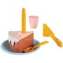 ECOIFFIER Narozeninový dort baby set dětské nádobí + makety potravin plast