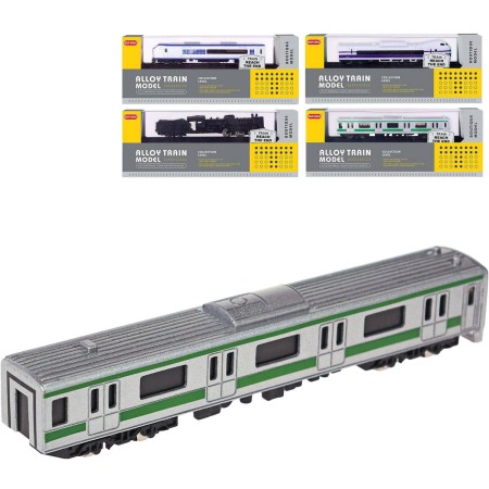 Lokomotiva 15cm kovový vlak model na podstavci na kolejích 4 druhy