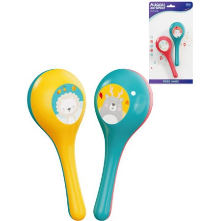 Rumba koule barevné set 2ks zvířátka plast *HUDEBNÍ NÁSTROJE*