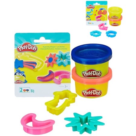 HASBRO PLAY-DOH Modelína set 2 kelímky + 3 vykrajovátka 4 druhy