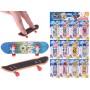 Skateboard prstový kovový prkno s grafikou různé druhy na kartě
