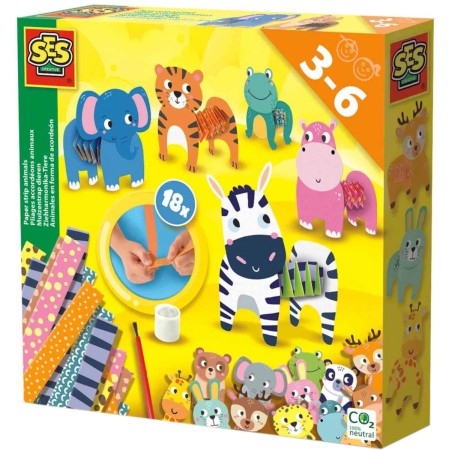 SES CREATIVE Tvoření zvířátek z papírových proužků kreativní set