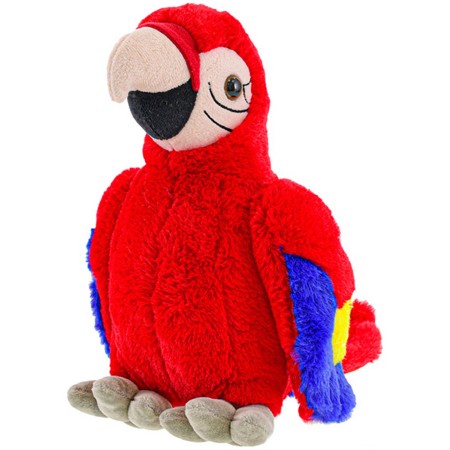 PLYŠ Pták papoušek 27cm červený *PLYŠOVÉ HRAČKY*