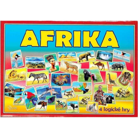 HYDRODATA HRA Afrika sada 4 logické naučné hry v krabici 4v1 *SPOLEČENSKÉ HRY*