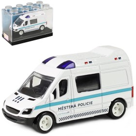 Auto policejní kovová dodávka volný chod městská policie Ostrava