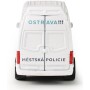 Auto policejní kovová dodávka volný chod městská policie Ostrava
